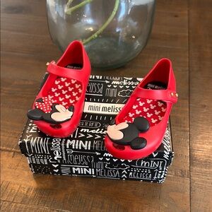 Mini Melissa Kids Red Mickey Mouse Shoes